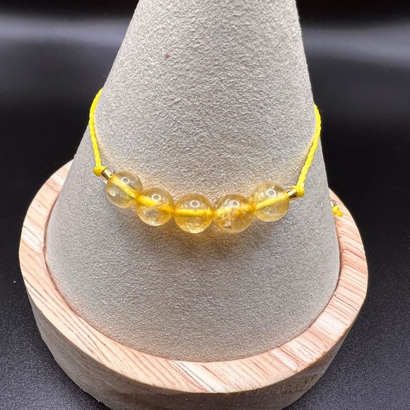 KC Gems Co. Natural Citrine Slide Bracelet - November Birthstone - Picture 3 of 5
